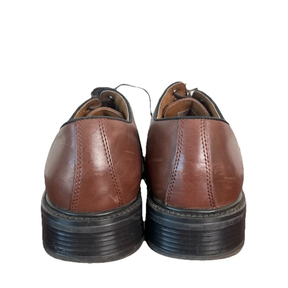 Croft & Barrow Mens Riviera Brown Leather‎ Cap Toe Derby Dress Shoes Size 9.5 M